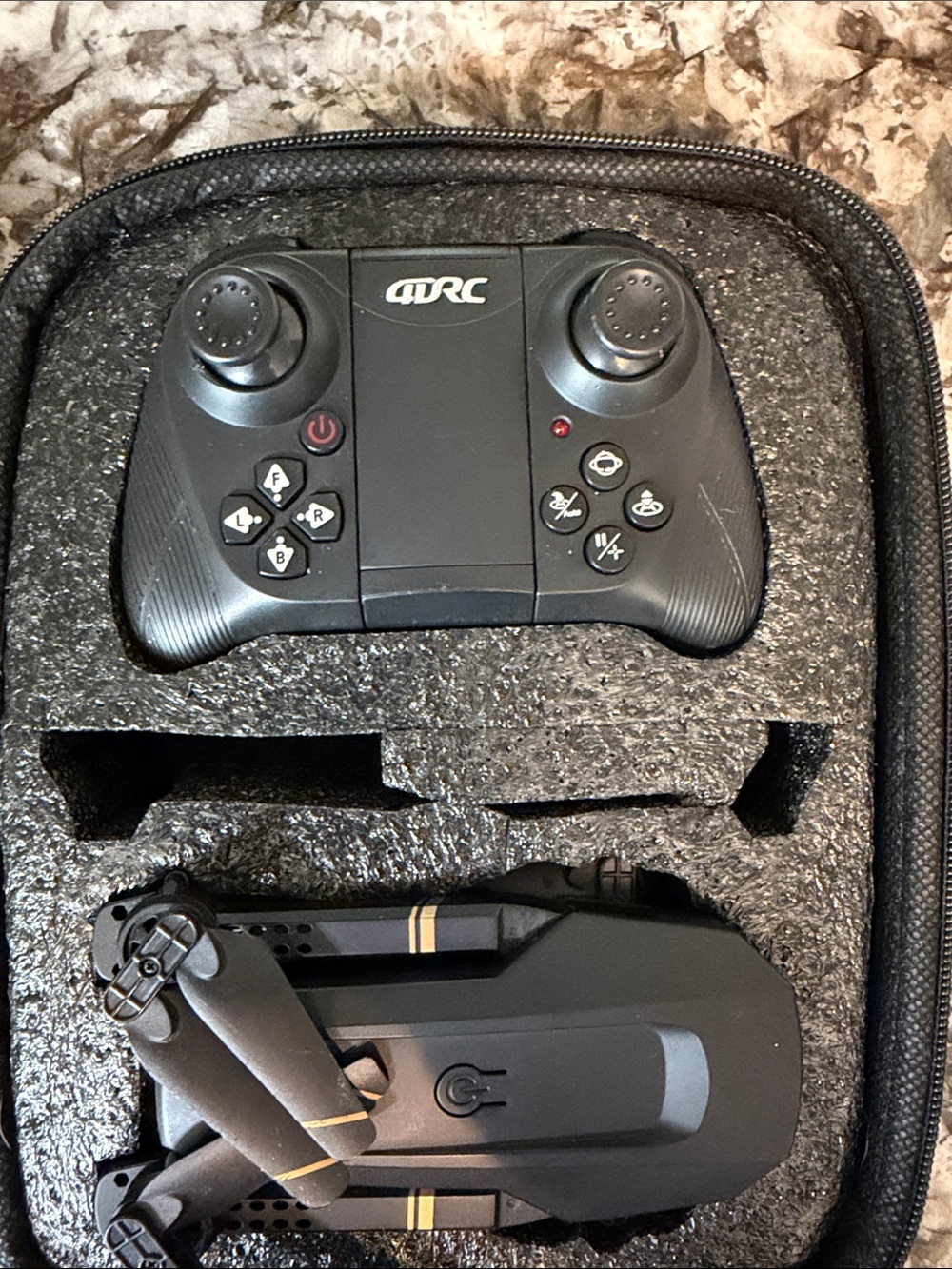 Foldable RC Drone with Controller - Black